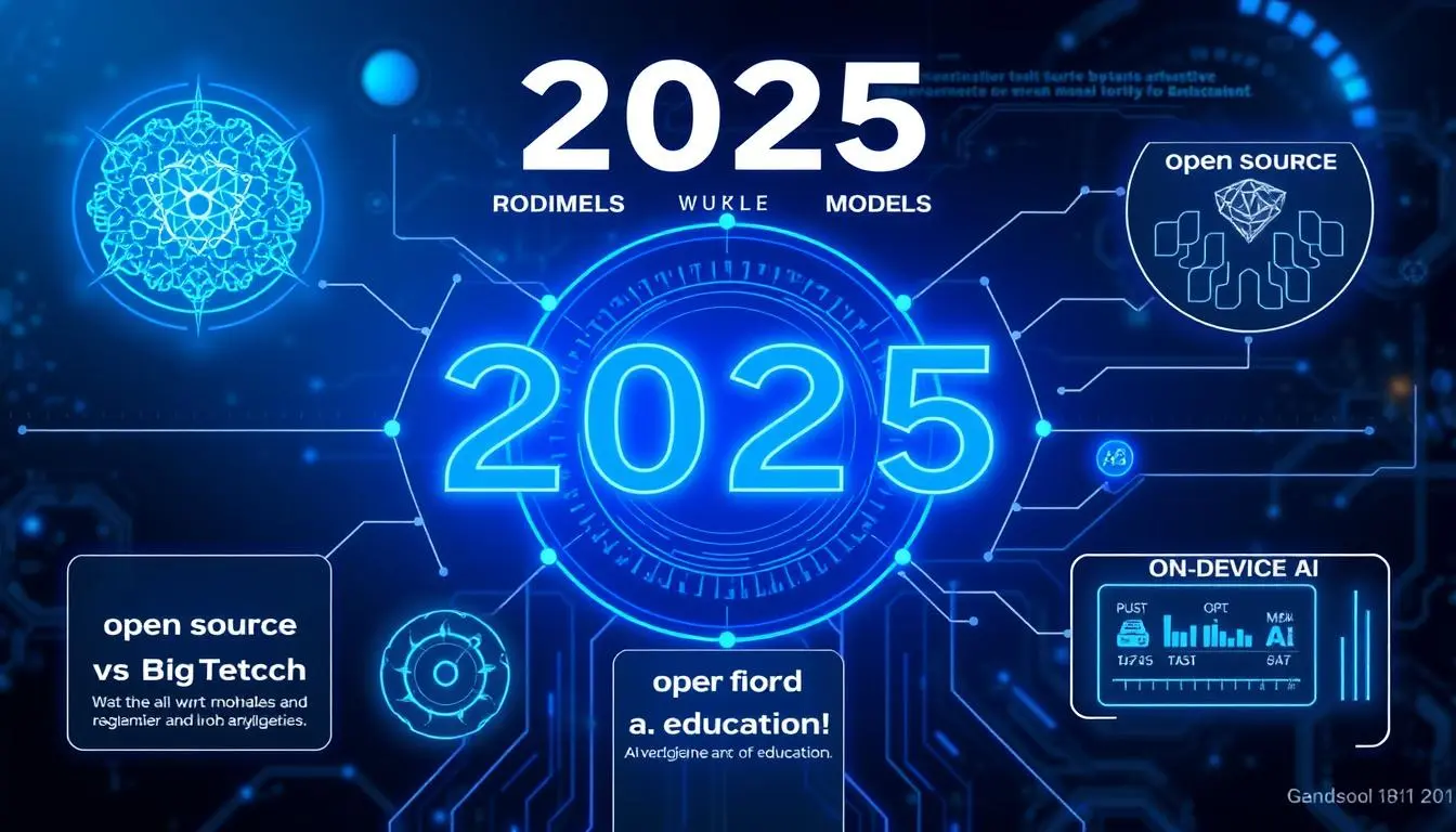 Визуализация ключевых трендов AI-моделей и технологий будущего 2025 года